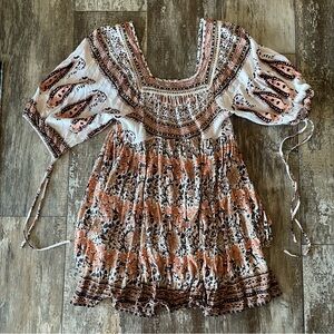Free People Midsummer Boho Dress Floral Open Back Size: XS